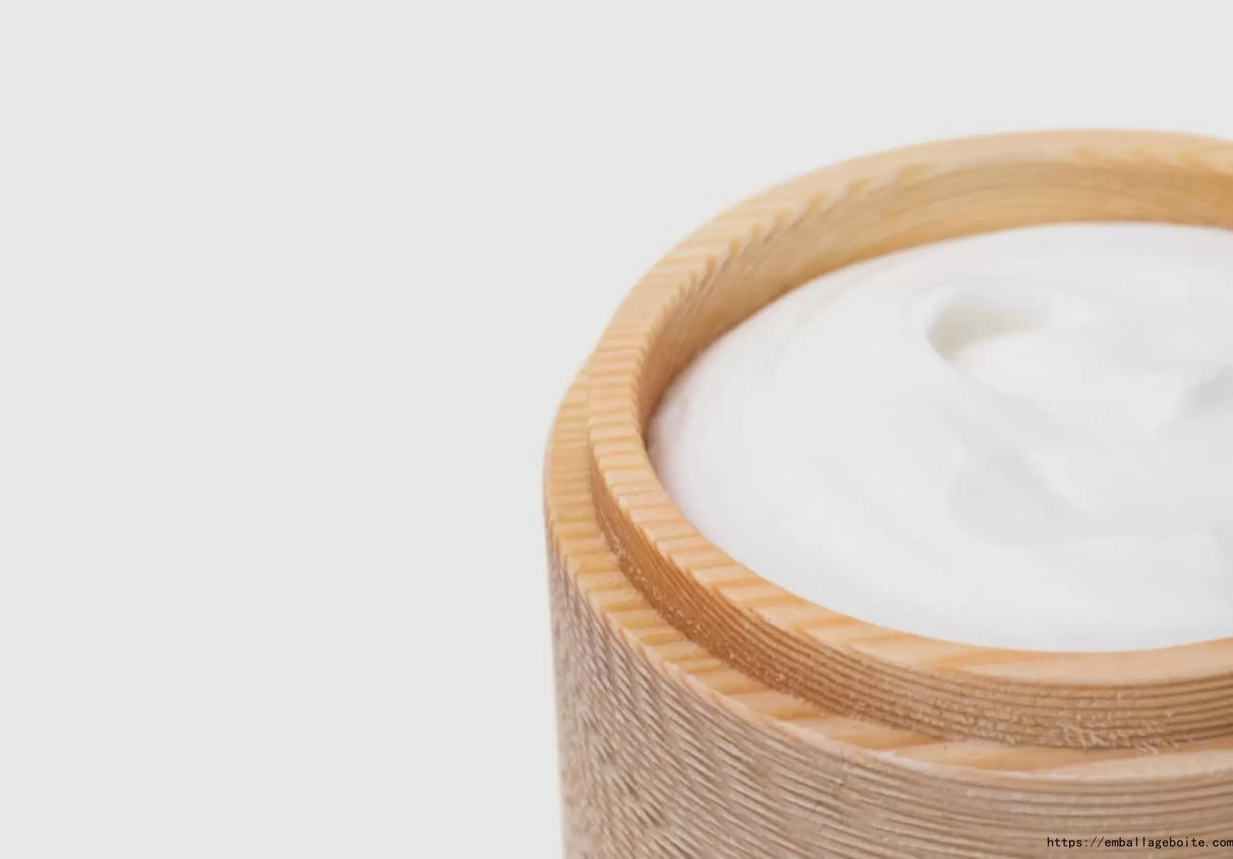 Face cream in bamboo made jar.